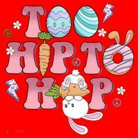 Too Hip To Hop Cute Easter Bunny Holiday Santa Hat thumb 1