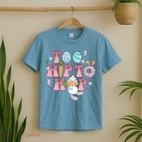 Too Hip To Hop Cute Easter Bunny Holiday T-Shirt thumb 2