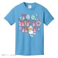 Too Hip To Hop Cute Easter Bunny Holiday Kids T-Shirt thumb 0