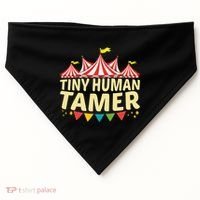 Tiny Human Tamer Funny Aesthetic Circus Art Carnival USA-Made Doggie Bandana thumb 0