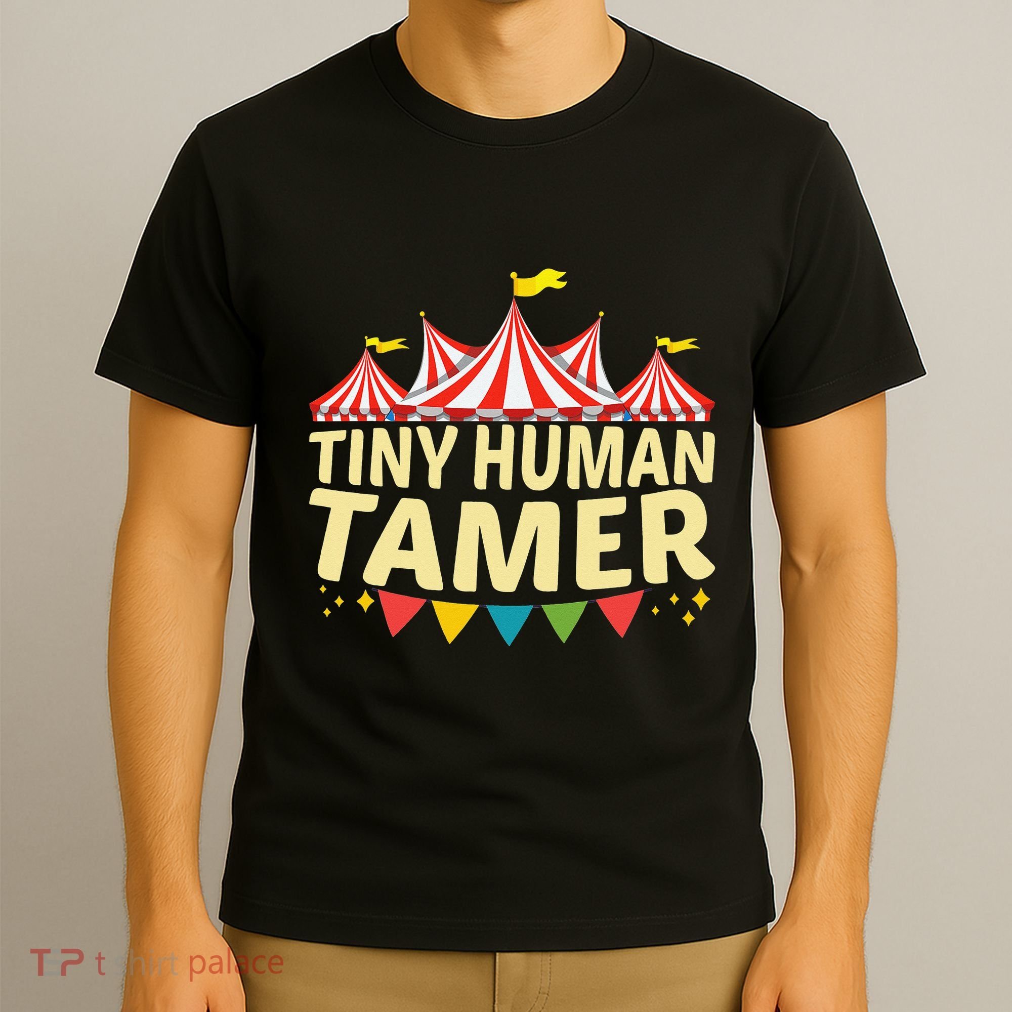 Tiny Human Tamer Funny Aesthetic Circus Art Carnival T-Shirt