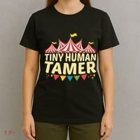 Tiny Human Tamer Funny Aesthetic Circus Art Carnival T-Shirt thumb 4