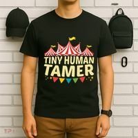 Tiny Human Tamer Funny Aesthetic Circus Art Carnival T-Shirt thumb 6