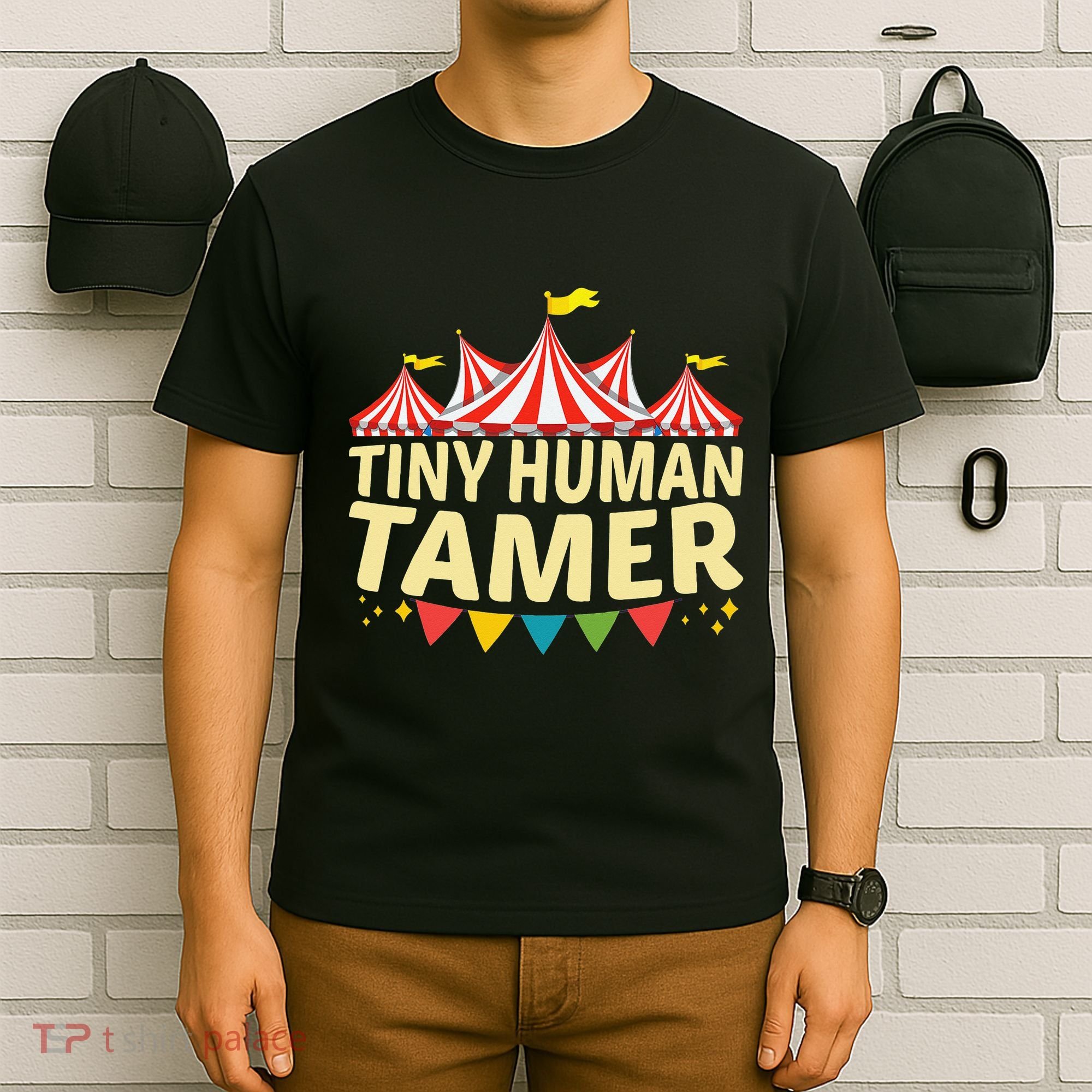 Tiny Human Tamer Funny Aesthetic Circus Art Carnival T-Shirt
