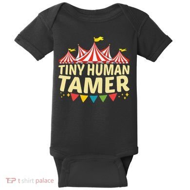 Tiny Human Tamer Funny Aesthetic Circus Art Carnival Baby Bodysuit