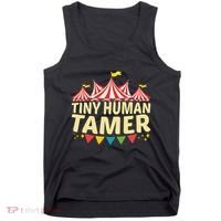 Tiny Human Tamer Funny Aesthetic Circus Art Carnival Tank Top thumb 0