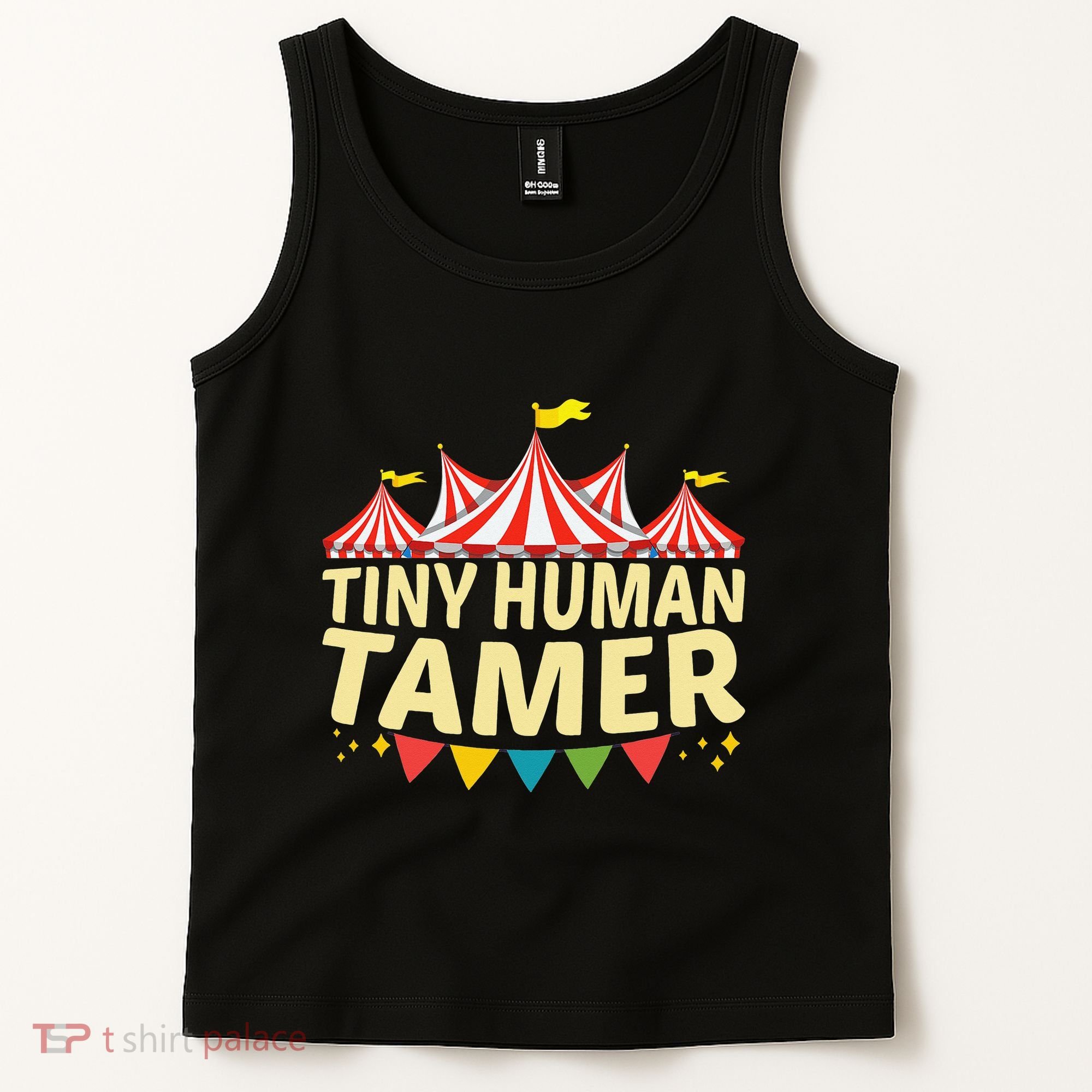 Tiny Human Tamer Funny Aesthetic Circus Art Carnival Tank Top