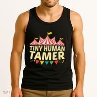 Tiny Human Tamer Funny Aesthetic Circus Art Carnival Tank Top thumb 3