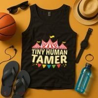 Tiny Human Tamer Funny Aesthetic Circus Art Carnival Tank Top thumb 4