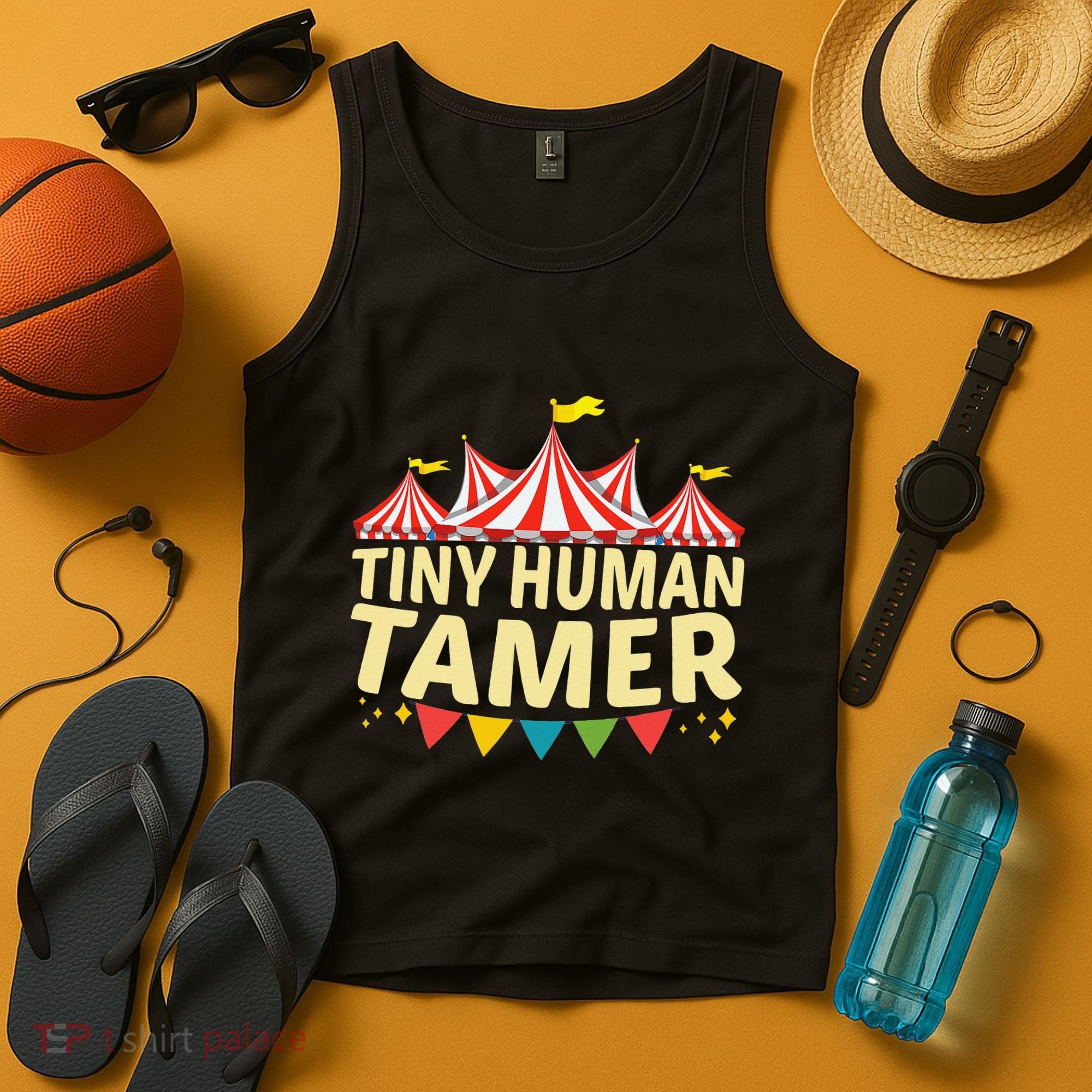 Tiny Human Tamer Funny Aesthetic Circus Art Carnival Tank Top