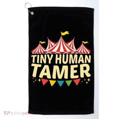 Tiny Human Tamer Funny Aesthetic Circus Art Carnival Golf Towel
