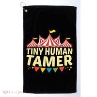 Tiny Human Tamer Funny Aesthetic Circus Art Carnival Golf Towel thumb 0