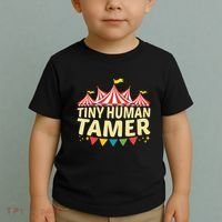 Tiny Human Tamer Funny Aesthetic Circus Art Carnival Toddler T-Shirt thumb 2