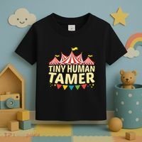 Tiny Human Tamer Funny Aesthetic Circus Art Carnival Toddler T-Shirt thumb 3