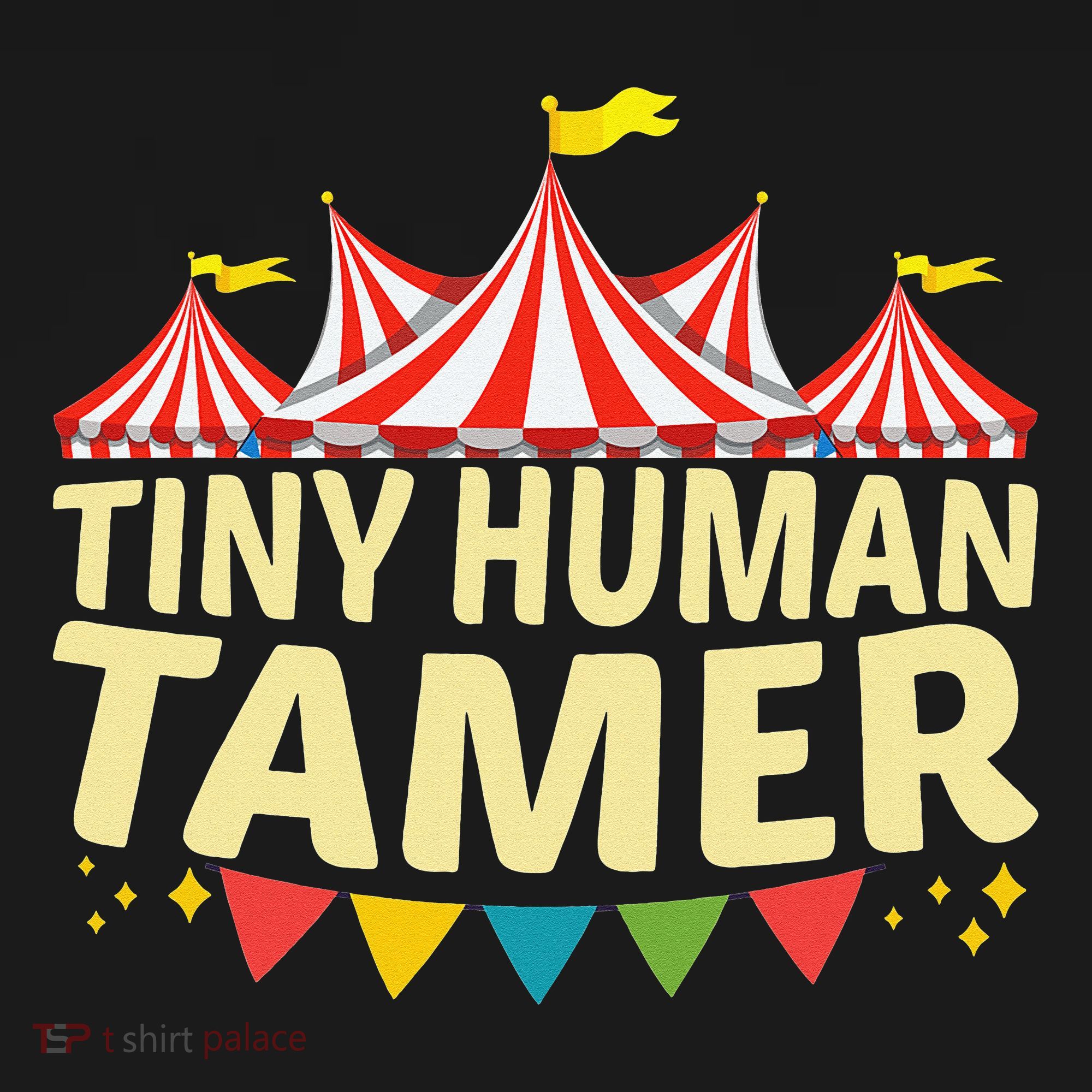 Tiny Human Tamer Funny Aesthetic Circus Art Carnival Toddler T-Shirt