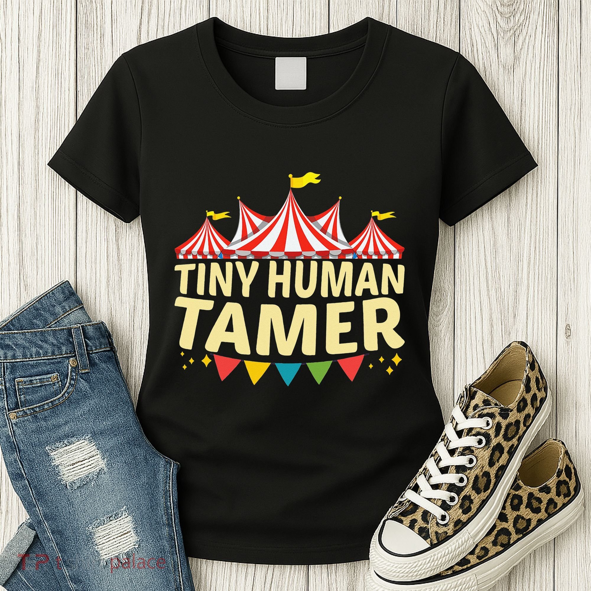 Tiny Human Tamer Funny Aesthetic Circus Art Carnival Women's T-Shirt