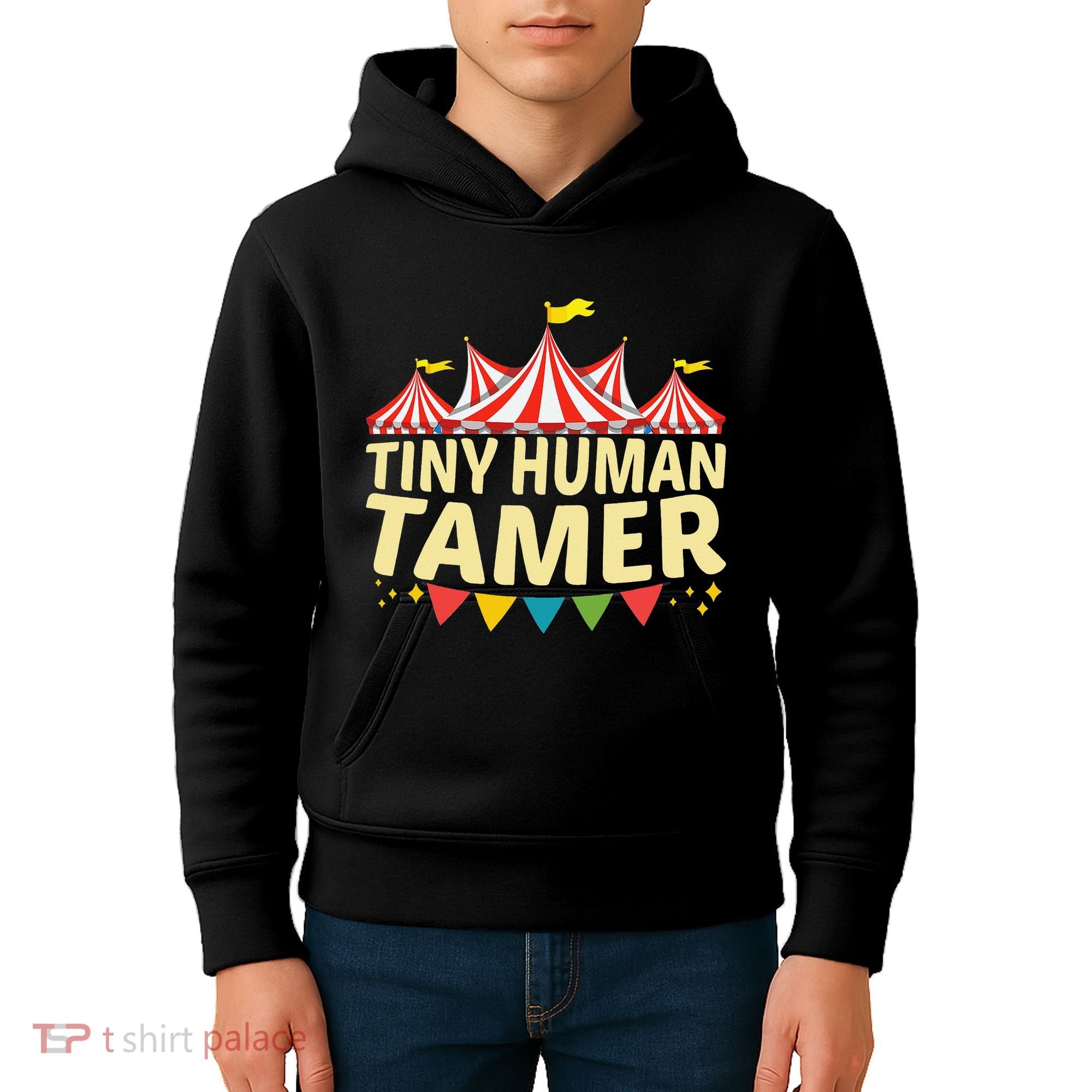 Tiny Human Tamer Funny Aesthetic Circus Art Carnival Kids Hoodie