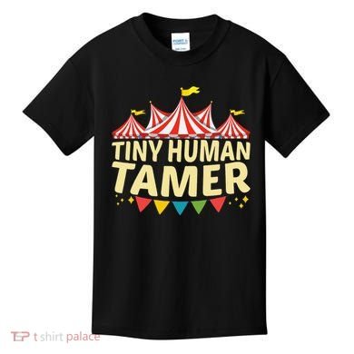 Tiny Human Tamer Funny Aesthetic Circus Art Carnival Kids T-Shirt