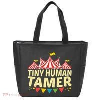 Tiny Human Tamer Funny Aesthetic Circus Art Carnival Tote Bag thumb 0