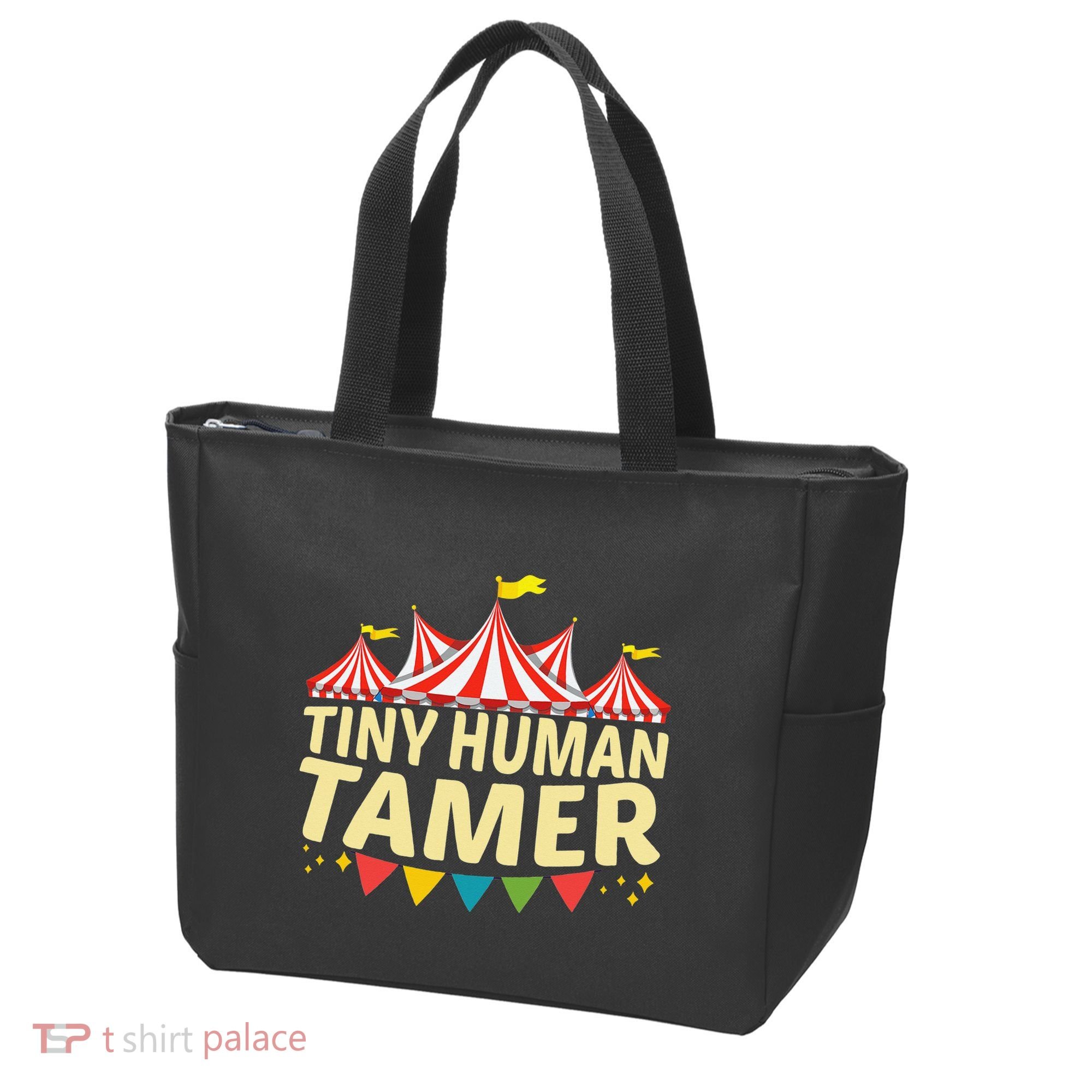 Tiny Human Tamer Funny Aesthetic Circus Art Carnival Tote Bag