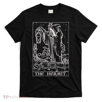 The Hermit Tarot Card Gothic Halloween Grim Reaper T-Shirt
