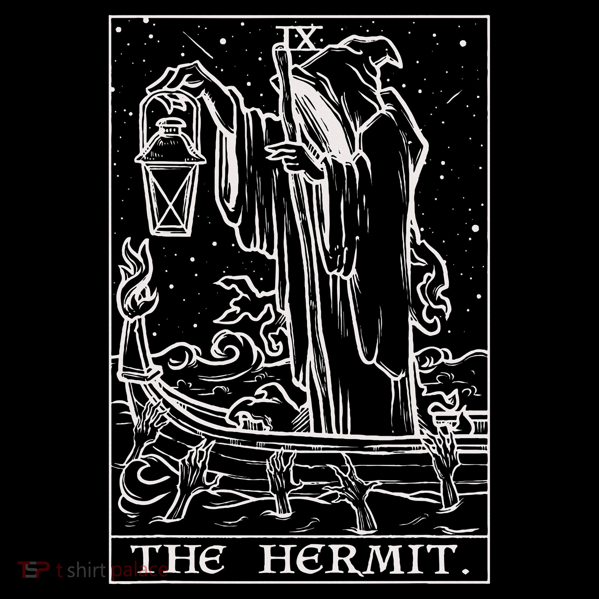 The Hermit Tarot Card Gothic Halloween Grim Reaper Women's Hoodie
