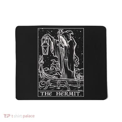 The Hermit Tarot Card Gothic Halloween Grim Reaper Mousepad