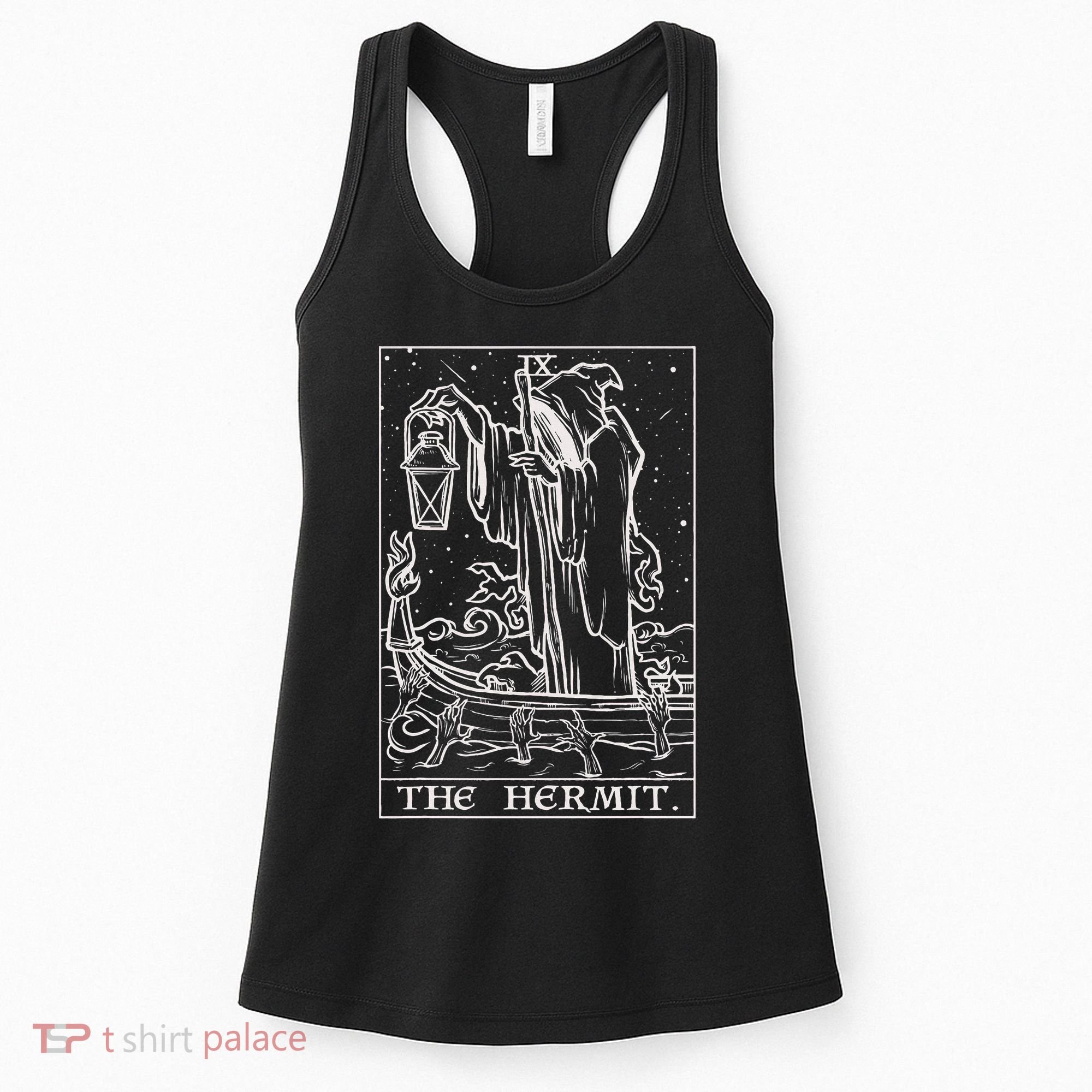 The Hermit Tarot Card Gothic Halloween Grim Reaper Women's Tank Top