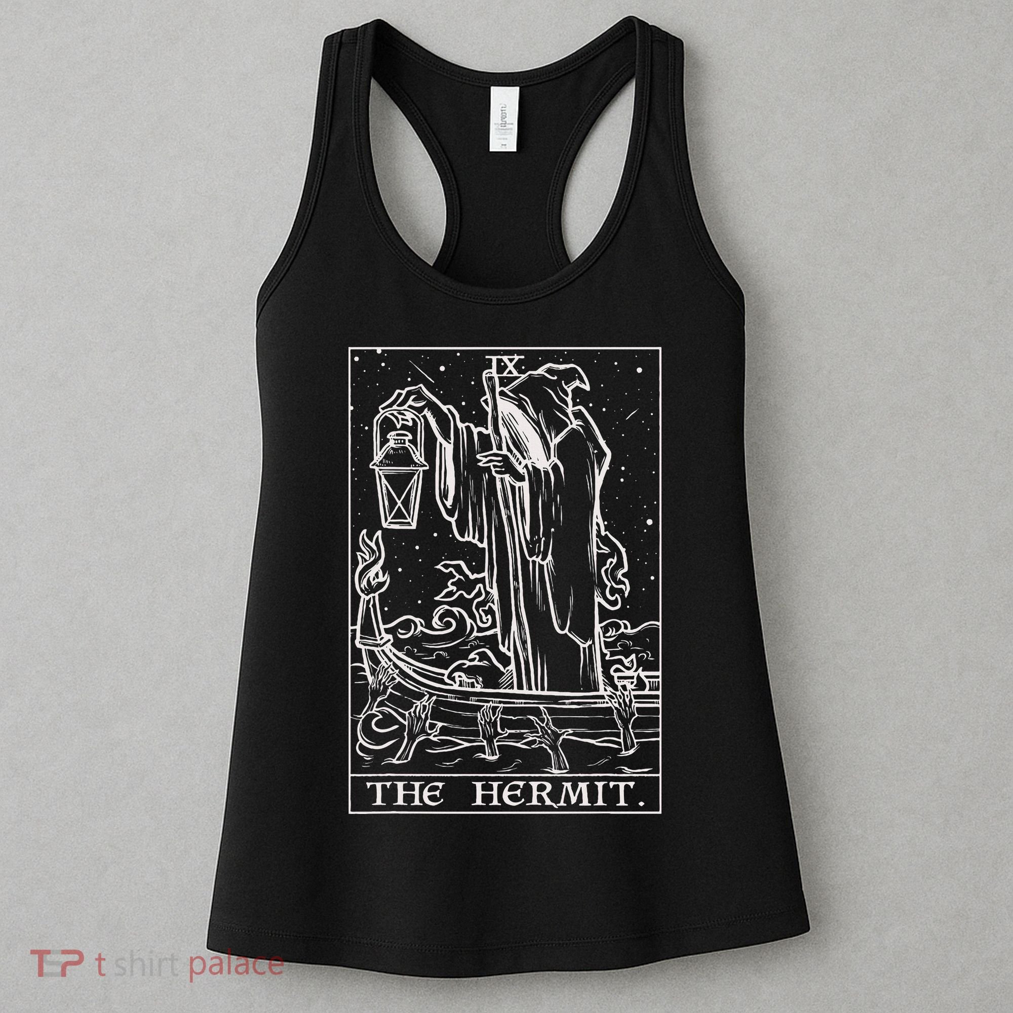 The Hermit Tarot Card Gothic Halloween Grim Reaper Women's Tank Top
