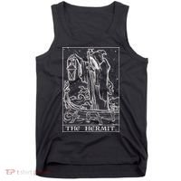 The Hermit Tarot Card Gothic Halloween Grim Reaper Tank Top thumb 0