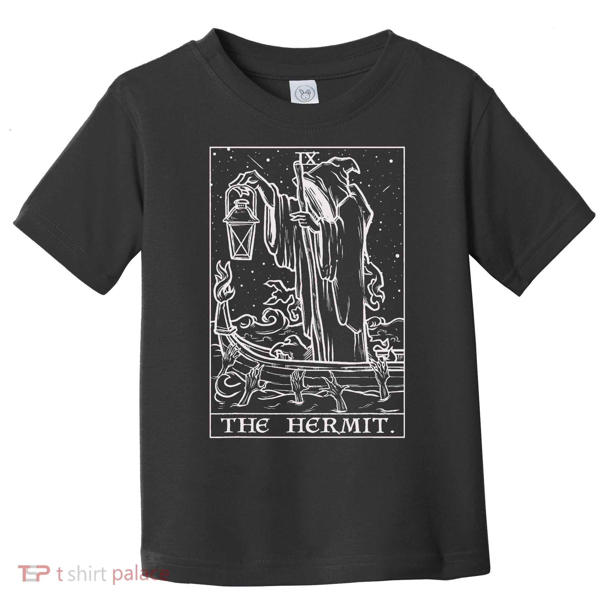 The Hermit Tarot Card Gothic Halloween Grim Reaper Toddler T-Shirt