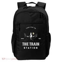 Take Him To The Train Station Backpack thumb 0
