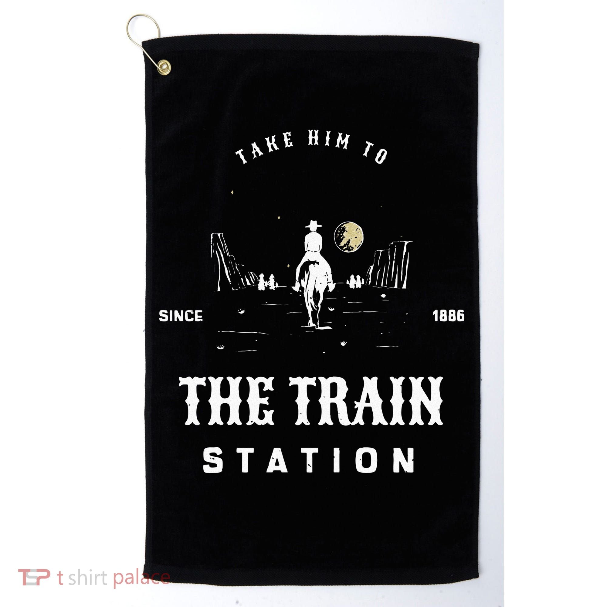 Take Him To The Train Station Golf Towel