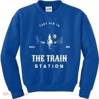 Take Him To The Train Station Kids Sweatshirt thumb 0