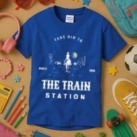Take Him To The Train Station Kids T-Shirt thumb 3