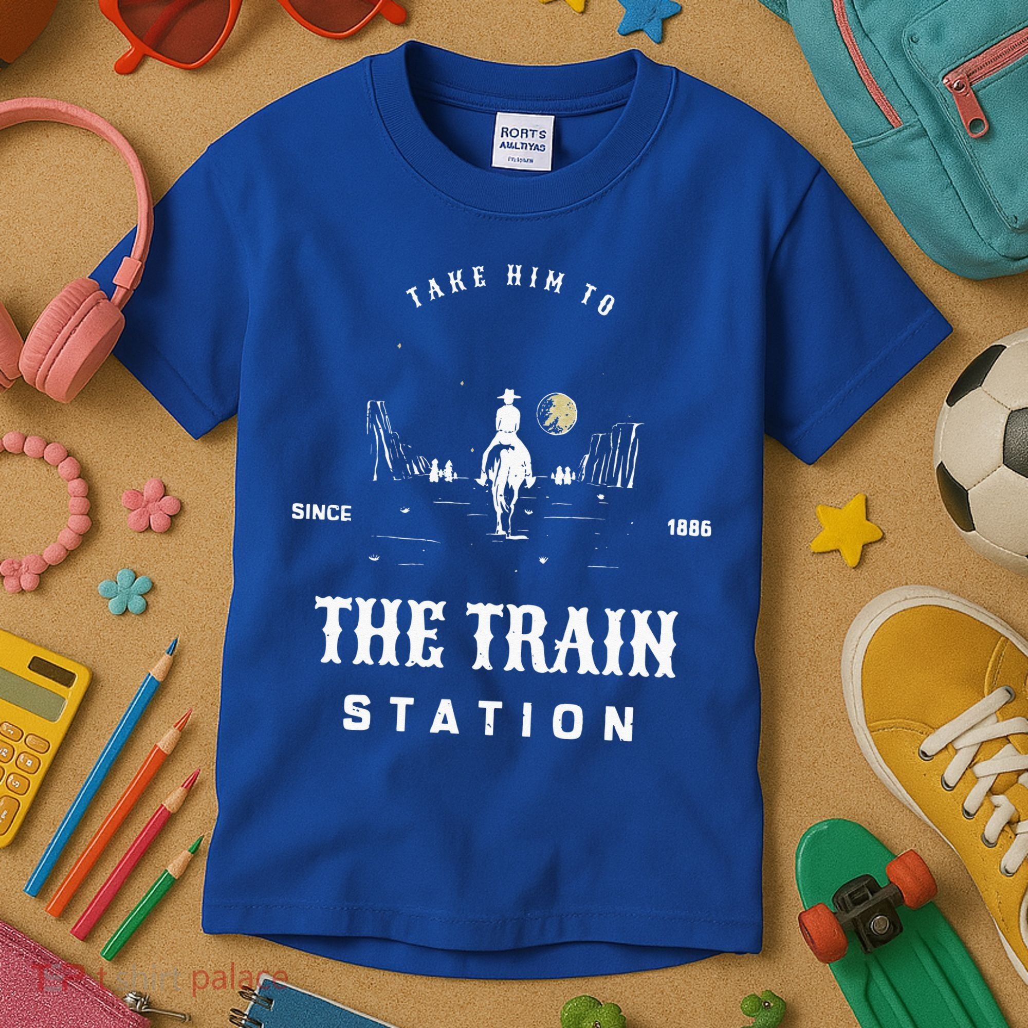 Take Him To The Train Station Kids T-Shirt