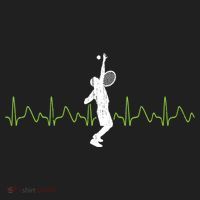 Tennis Heartbeat Tennis Player Gift Beanie thumb 2