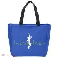 Tennis Heartbeat Tennis Player Gift Tote Bag thumb 0