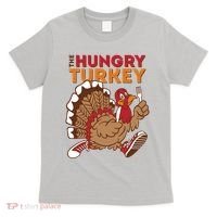 The Hungry Turkey Funny Thanksgiving T-Shirt thumb 0