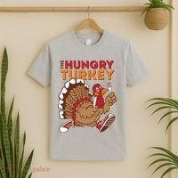 The Hungry Turkey Funny Thanksgiving T-Shirt thumb 2