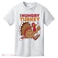 The Hungry Turkey Funny Thanksgiving Kids T-Shirt thumb 0