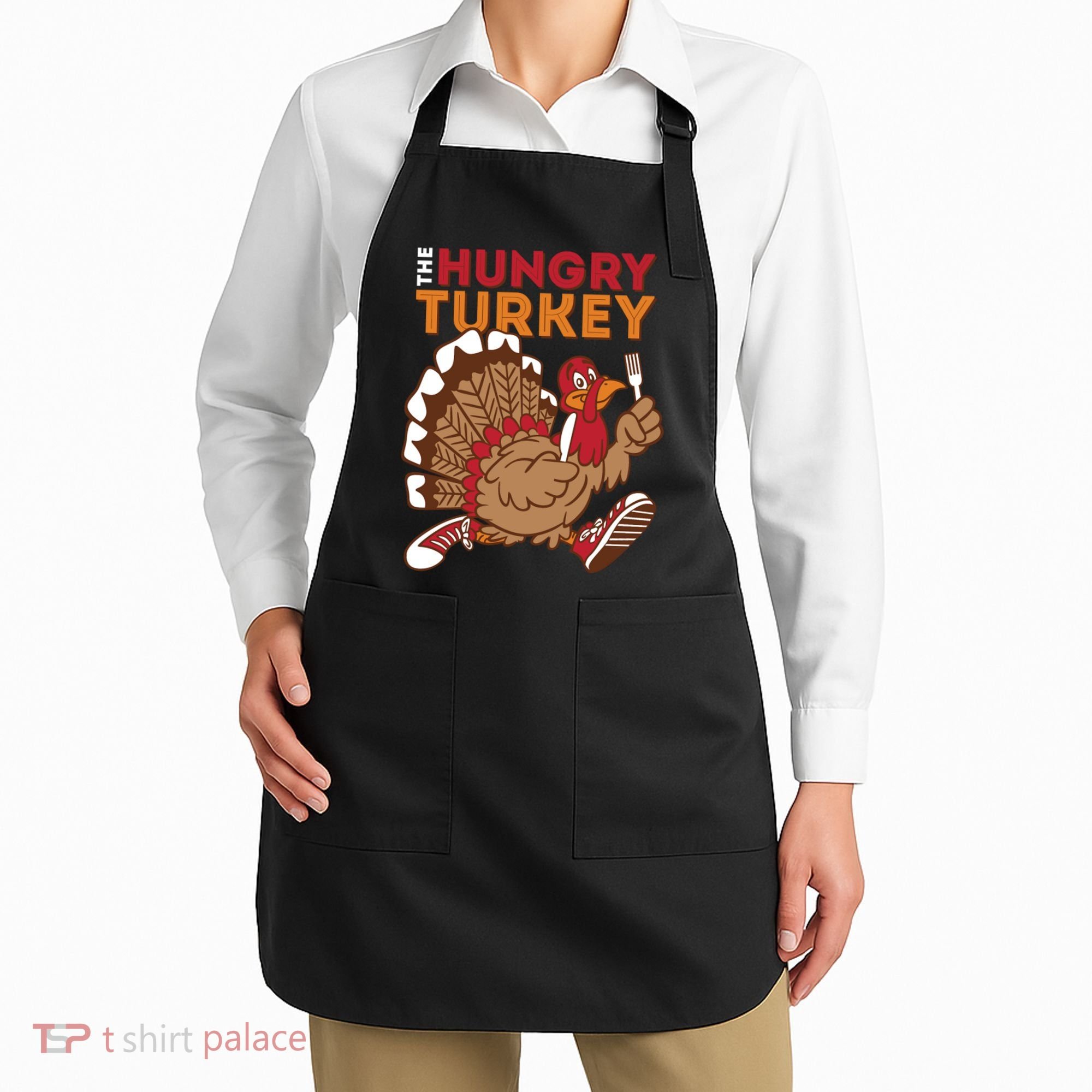 The Hungry Turkey Funny Thanksgiving Apron