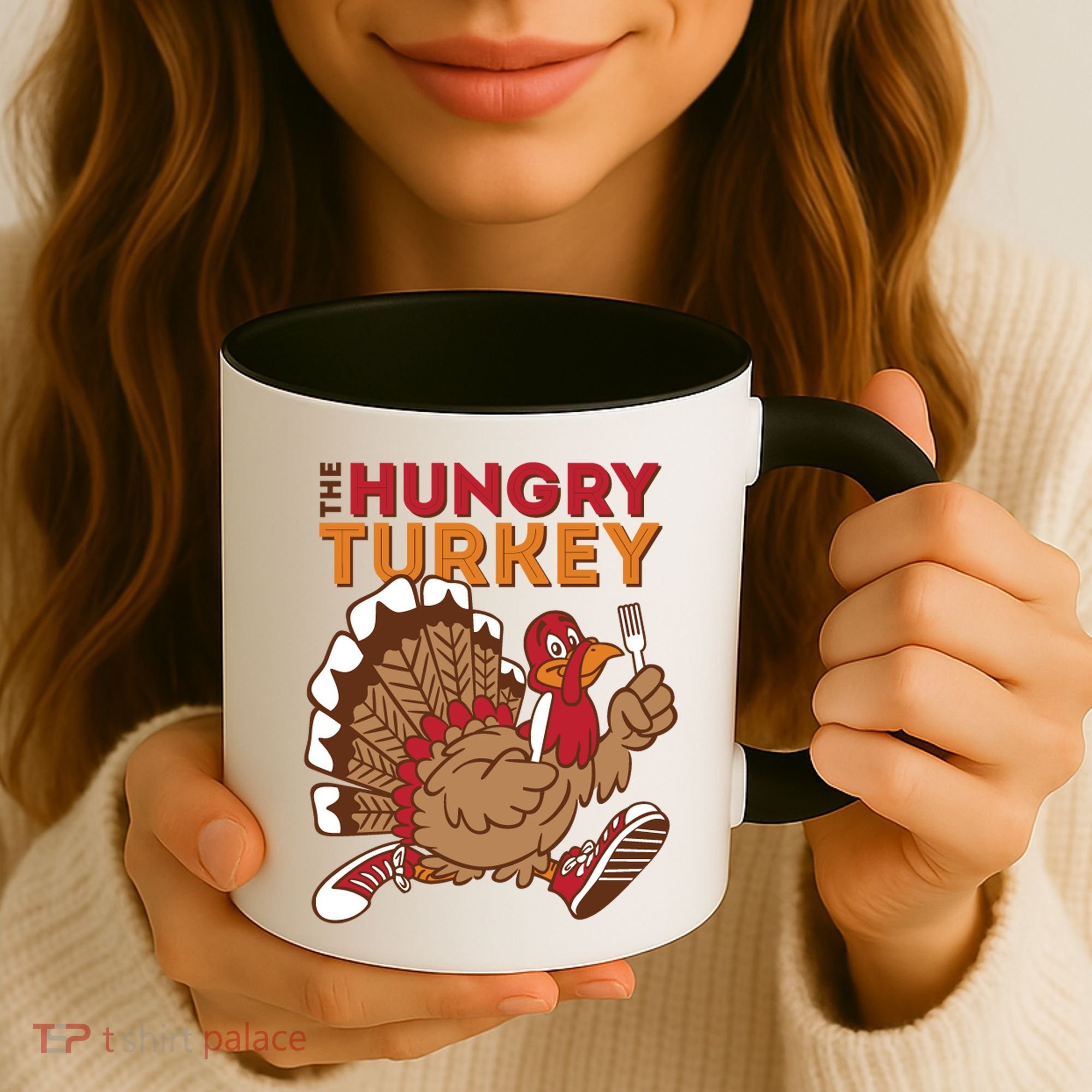 The Hungry Turkey Funny Thanksgiving Coffee Mug