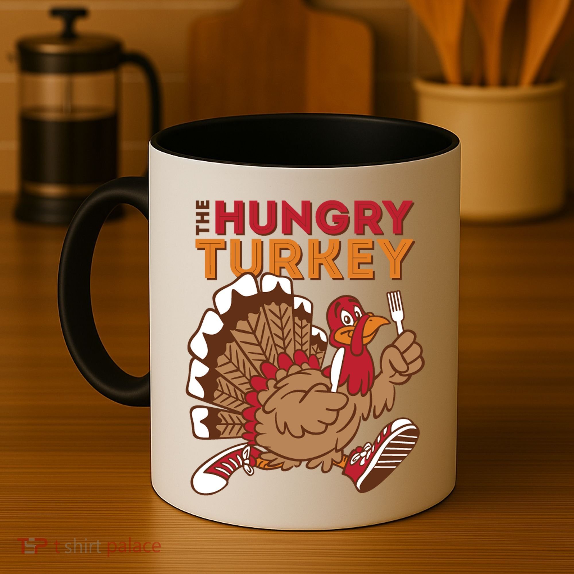 The Hungry Turkey Funny Thanksgiving Coffee Mug