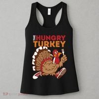 The Hungry Turkey Funny Thanksgiving Women's Tank Top thumb 3