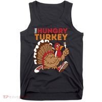 The Hungry Turkey Funny Thanksgiving Tank Top thumb 0