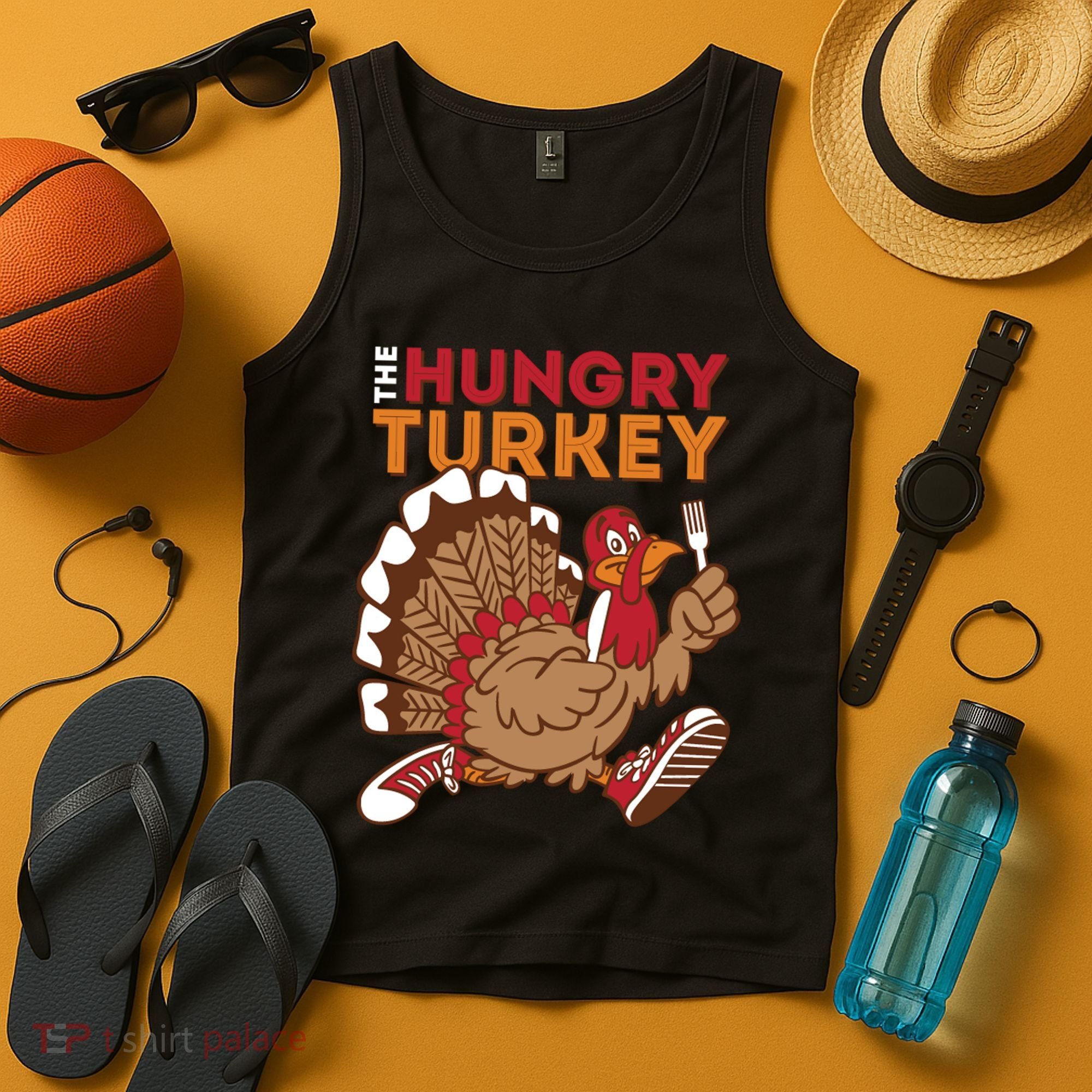 The Hungry Turkey Funny Thanksgiving Tank Top