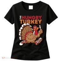 The Hungry Turkey Funny Thanksgiving Women's T-Shirt thumb 0