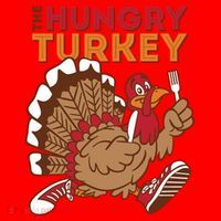 The Hungry Turkey Funny Thanksgiving Santa Hat thumb 1