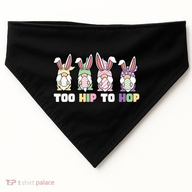 Too Hip To Hop Easter Eggs Gnome USA-Made Doggie Bandana